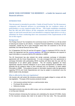 The Foreign Account Tax Compliance Act