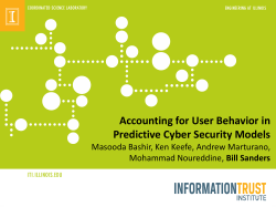 Accounting for User Behavior in Predictive Cyber Security Models