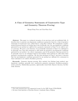 A Class of Geometry Statements of Constructive