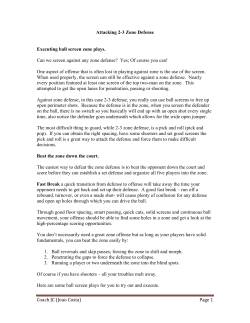 Attacking 2-3 Zone Defense Executing ball screen zone plays. Can