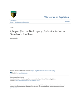 Chapter 9 of the Bankruptcy Code: A Solution in Search of a Problem