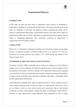 Organizational Behavior-Wipro - Custom writing solutions for BBA