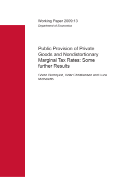 Public Provision of Private Goods and Nondistortionary