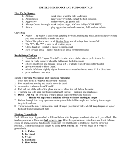 INFIELD MECHANICS AND FUNDAMENTALS Five A`s for Success