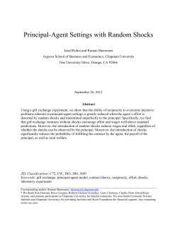 Principal-Agent Settings with Random Shocks