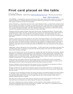 First card placed on the table