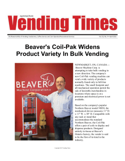 Beaver`s Coil-Pak Widens Product Variety In Bulk Vending
