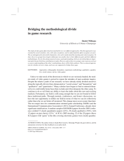 Bridging the methodological divide in game research