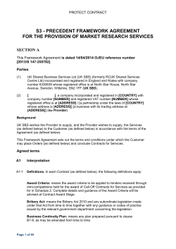 of this Framework Agreement