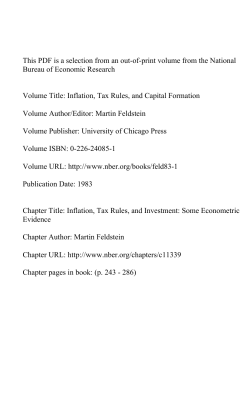 Inflation, Tax Rules, and Investment