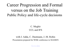 Career Progression and Formal versus on the Job Training