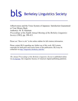 b Berkeley Linguistics Society