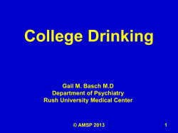 College Drinking - Alcohol Medical Scholars Program