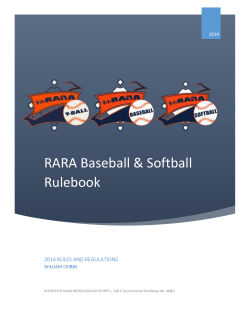 RARA Baseball/Softball Rule Book