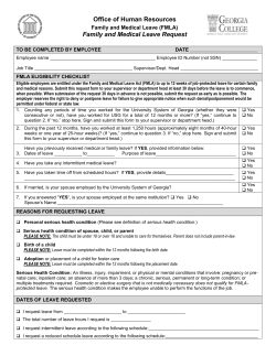 FMLA Leave Request Form