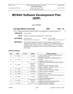 Software Development Plan - Andrew.cmu.edu