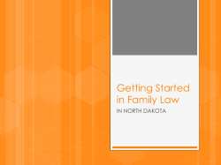 the fundamentals of family law - UND School of Law