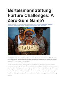 A Zero-Sum Game? - Rights and Resources Initiative