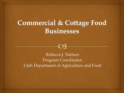 The Utah Cottage Food Program
