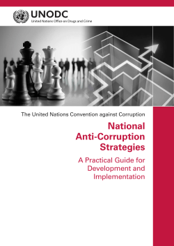 Anti-Corruption Strategies - United Nations Office on Drugs and Crime