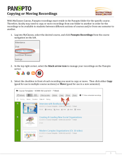 Copying or Moving Recordings