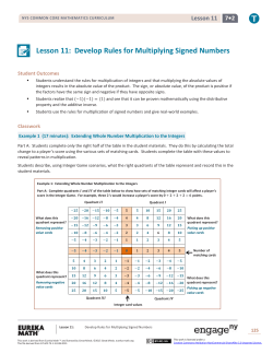 Grade 7 Mathematics Module 2, Topic B, Lesson 11