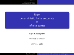 From deterministic finite automata to infinite games