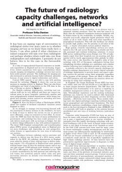 The future of radiology: capacity challenges, networks and artificial