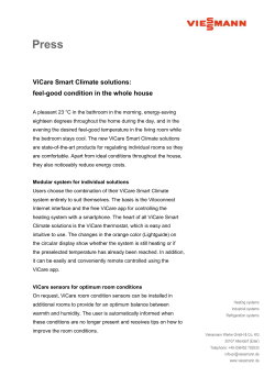 Press ViCare Smart Climate solutions