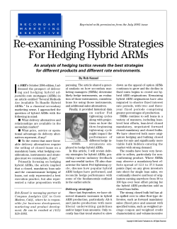 Re-examining Possible Strategies For Hedging Hybrid ARMs