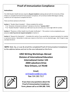 Proof of Immunization Compliance Form