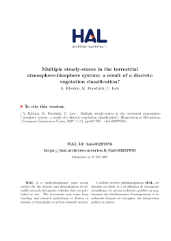 Multiple steady-states in the terrestrial atmosphere-biosphere