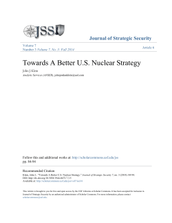 Towards A Better US Nuclear Strategy