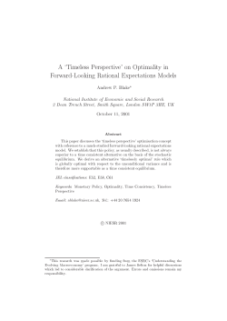 A `Timeless Perspective` on Optimality in Forward