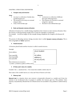 Advantages of character pointer