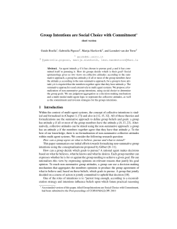 Group Intentions are Social Choice with