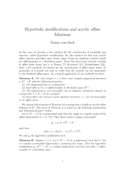 Hyperbolic modifications and acyclic affine foliations