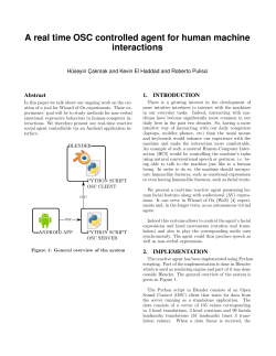 A real time OSC controlled agent for human machine interactions