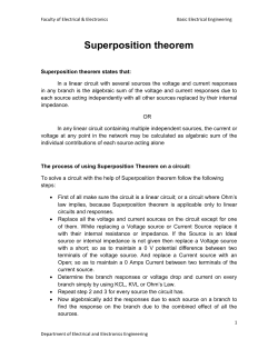 Superposition theorem - Sathyabama University