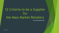 12 Criteria to Become a Supplier for Mass Retailers