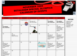 notes - Bethlehem Special Olympics