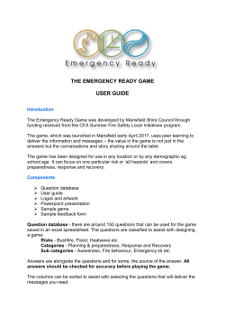 Emergency Ready Trivia User Guide