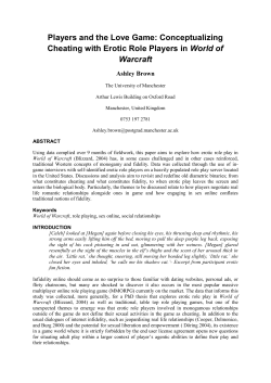 Players and the Love Game: Conceptualizing Cheating