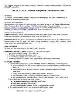 The following rules are for the state contest only