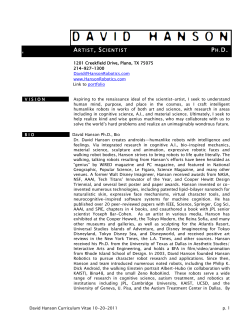David Hanson Resume