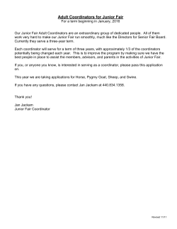 Geauga County Junior Fair King and Queen Resume Form