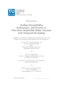 Trading Dependability, Performance, and Security in First