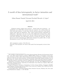 A model of firm heterogeneity in factor intensities and