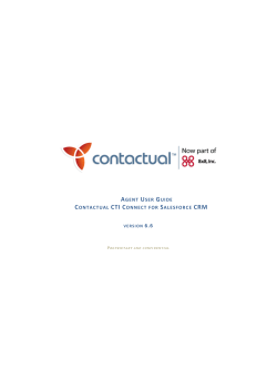 Agent User Guide - Contactual CTI Connect for Salesforce CRM