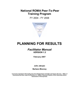 planning for results